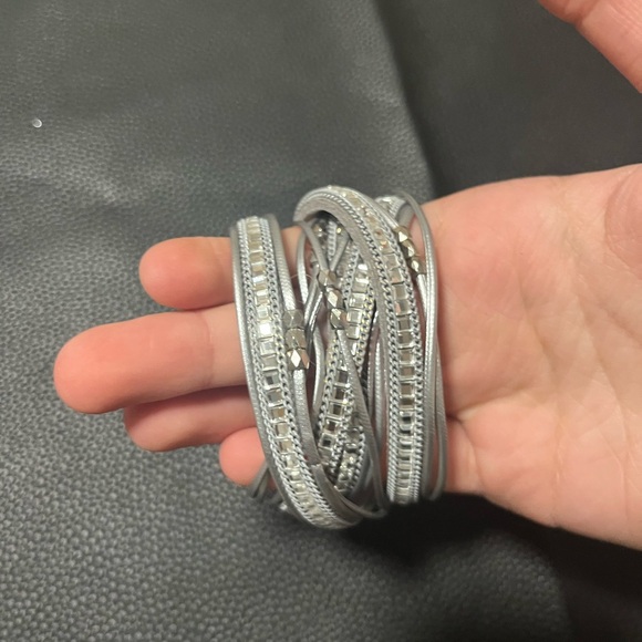 silver multi layer bracelet - Picture 8 of 8